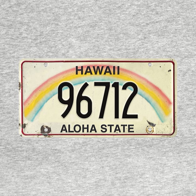 96712 Vintage Hawaii License Plate by HaleiwaNorthShoreSign